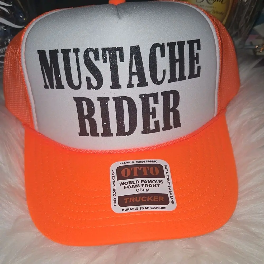 Otto Mustache Rider Trucker Hat - Premium Foam Fabric, Durable Snap Closure, World Famous Foam Front OSFM