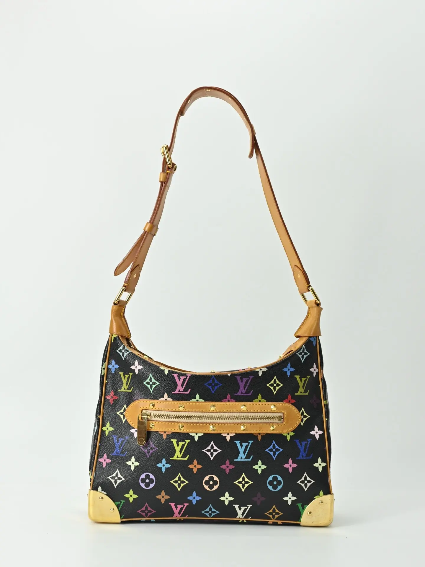 Pre-owned Louis Vuitton Boulogne Bag, Black Monogram Multicolore (Takashi Murakami Collaboration)23716936
