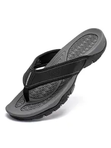 HOBIBEAR  Men's sandals, slippers, new breathable men's beach shoes, summer casual open toe flip flops, Footwear