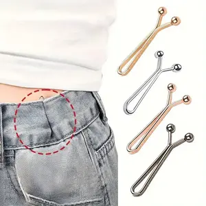 4pcs Adjustable Buckle Clips, No Nail Waist Fixing Clamps, Invisible Leak-Proof Clips, Multifunctional Scarf Fastening Device
