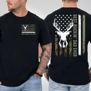 Best Dad Ever Camo T-Shirt, Funny Father Graphic Tee, Casual Unisex Shirt, Father’s Day Gift-men's shirts