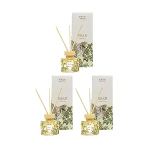 SONG CHAO 3-Bottle "Floral Realm" Reed Diffuser Set - Osmanthus & Wood Fragrance, Flameless Aroma for Home & Office
