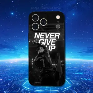 Football R-RoNalDo-ES CR7 Phone Case For iPhone 17,16,15,14,13,12,11,Plus,Pro Max Soft Silicone Black