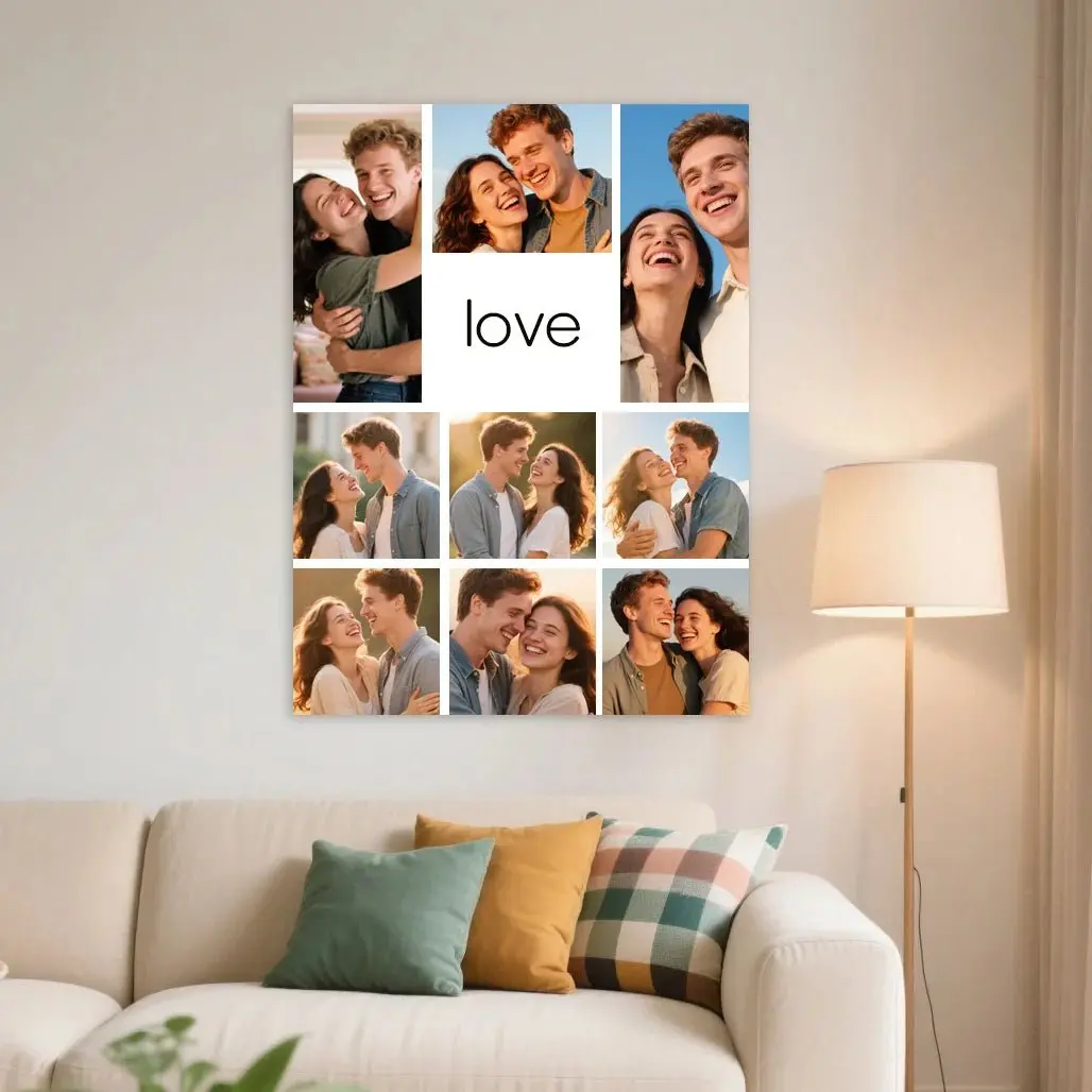 Custom Canvas Prints 3 by 4 Vertical 9Pcs Images Print Photos PrintToucan