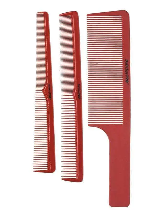 BaBylissPRO BARBERology Set of 3 Barber Combs #BCOMBSET3