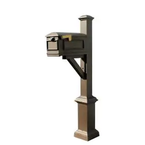 212 MAIN Westhaven System with Lewiston Mailbox, No Base Pyramid Finial, Bronze, Weather Resistant