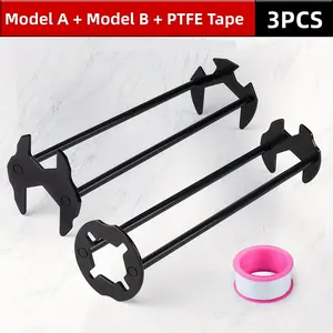 Professional Plumbing Repair Tool Kit, 3-Piece Set, Multi-Functional Faucet Wrench, Stainless Steel, Home & Commercial Use, Multifunctional Wrench Set