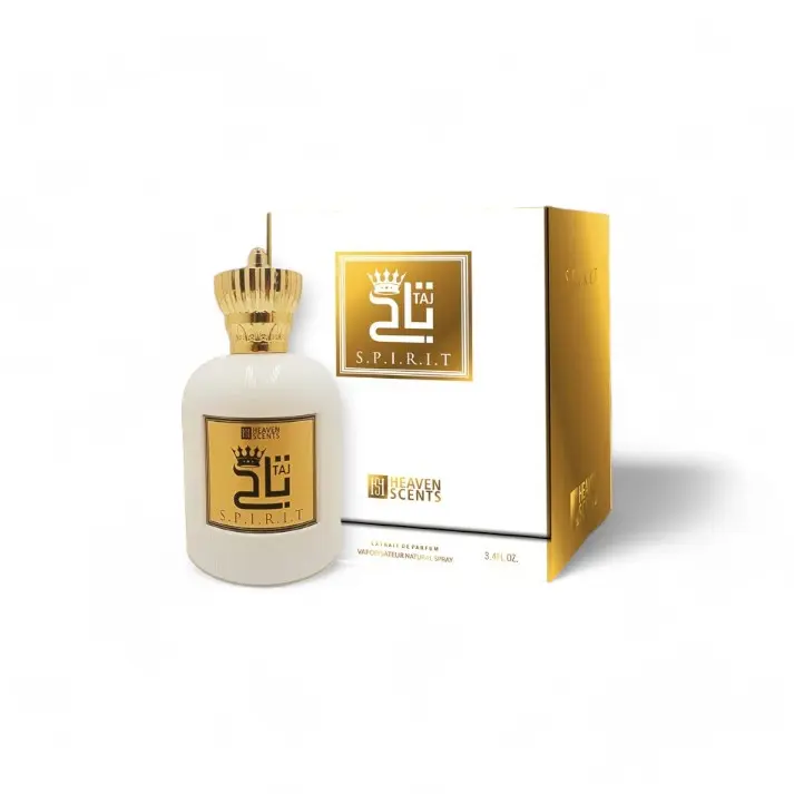 Heaven Scents TAJ White Spirit Unisex Eau de Parfum (Edp) - 3.4 Oz (100ML) Single Item Perfume, Elegant Amber Musky Scent with Musk, Vanilla, Floral Amber, Oud