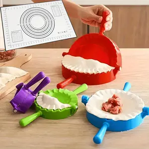4Pcs/Set Dumpling Maker Kit,Mold Ravioli,Empanadas,Momos,Gyozas,Pot Stickers,Jamaican Beef Patties,Pierogi and Calzones-Wonton Dough Press and Pasta Making Tools Kitchen Stainless summervibes