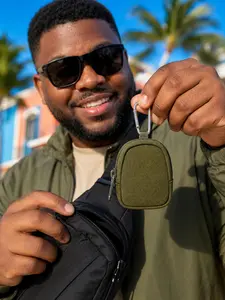Tactical coin pouch - military pocket key chain, serves as a mini tool organizer. It can hold coins, car keys, belt cards, earphones and backpack accessories. Made of polyester material. Tactical coin pouch - military pocket key chain, serves as a mini to