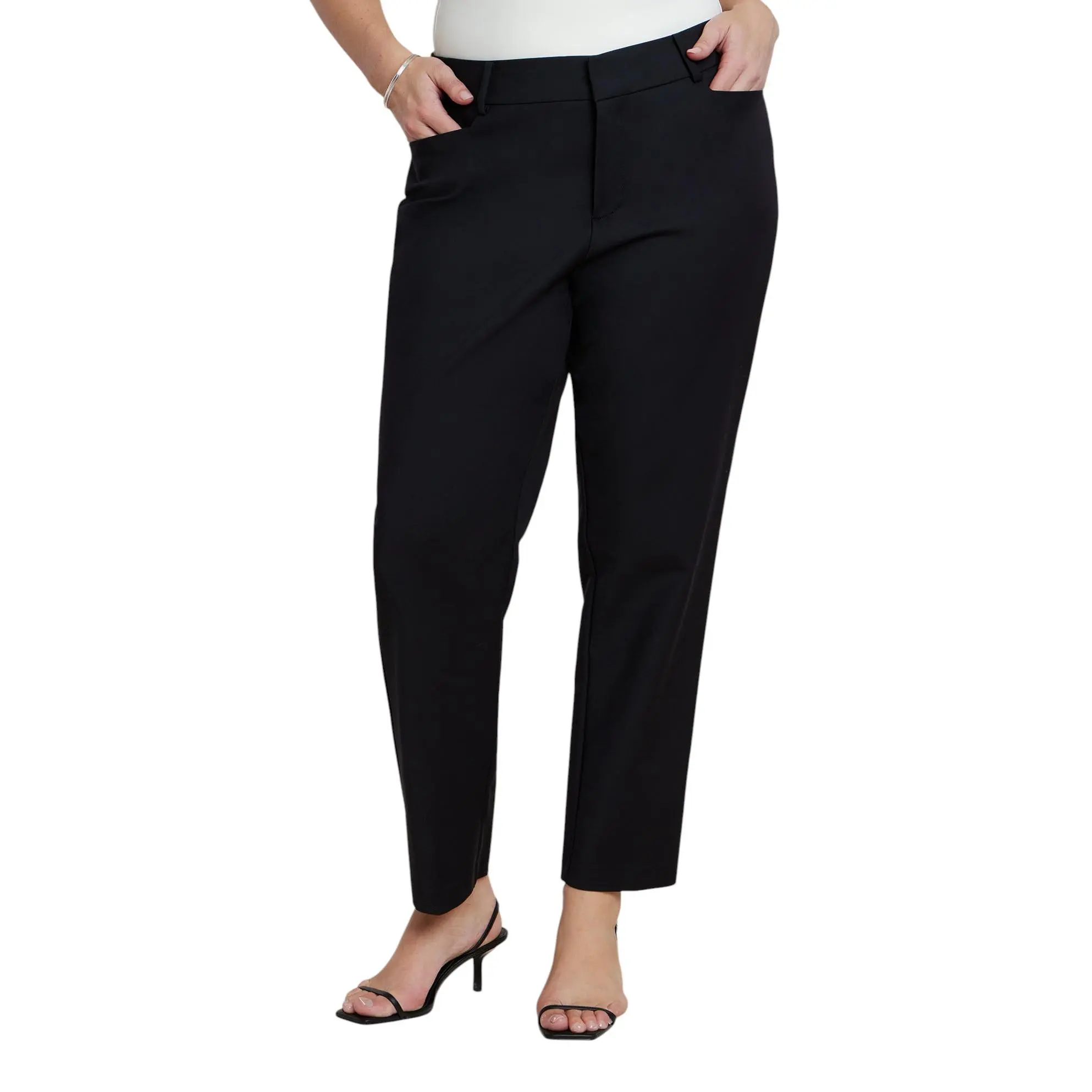 ELOQUII Women's Plus Size Tall Kady Fit Double-Weave Pant