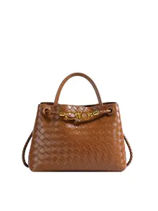 Women's Elegant Plaid Embossed Handbag, Fashionable Large Capacity Shoulder Bag for Work & Daily Used, Casual Trendy Versatile High-quality Daily Commuting Bag