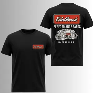 Edelbrock Carburetor Performance Parts T-Shirt, 2 Sides, Vintage American Automotive Graphic Tee