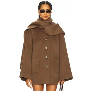 LAMARQUE Anca Coat in Heather Brown