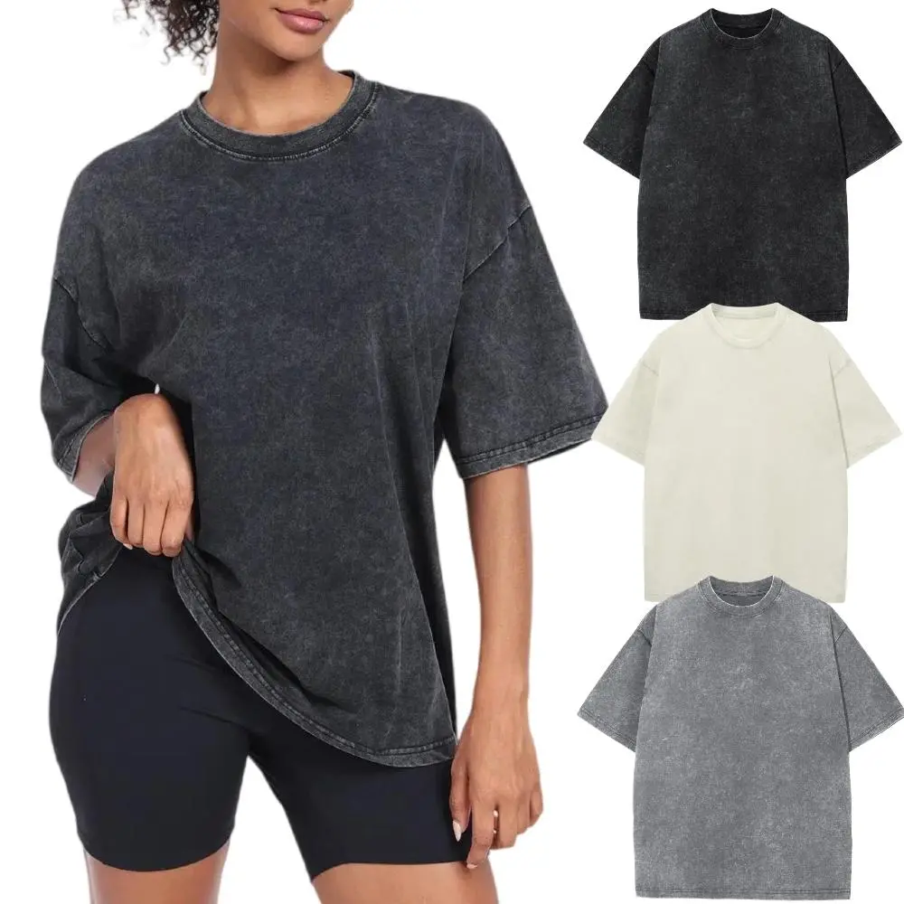 3Pack Womens Vintage Oversized T Shirts Acid Washed Baggy Cotton Tee Workout Gym Shirts Boyfriend Short Sleeve Tops,summerwins Casual Sportswear Casual Sports Tops