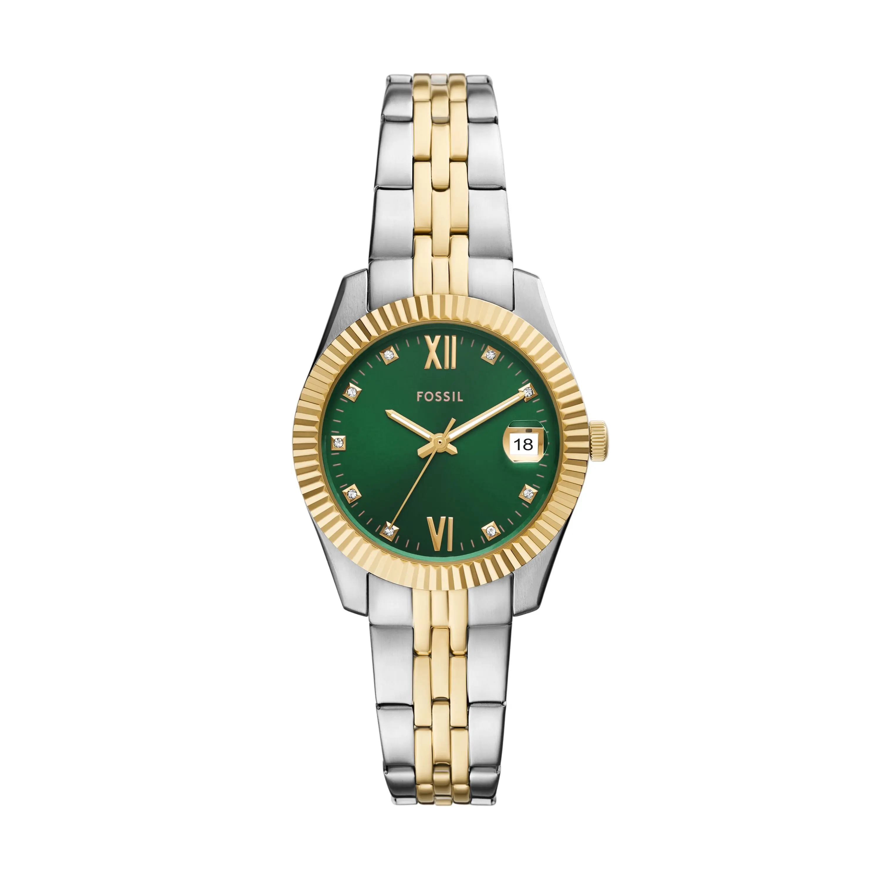 Fossil Women's Scarlette 33mm Three-Hand Date, Stainless Steel Watch
