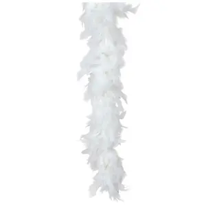 White 80 Gram Feather Boa for Women