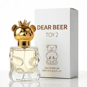 Golden Teddy Bear Perfume for Women, 30ml Eau de Parfum, Luxury Cute Bear Bottle, Long-Lasting Elegant Fragrance, Gift for Her, Daily Wear Perfume