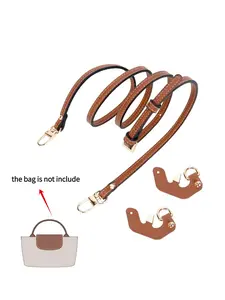 3-piece set handbag accessories, Versatile use, Adjustable Leather Purse Straps Replaceme, Mini Bag Strap Kit for Crossbody Shoulder Bags, No Punch Required Handbag Conversion Kit, Includes genuine leather strap and non perforated buttons