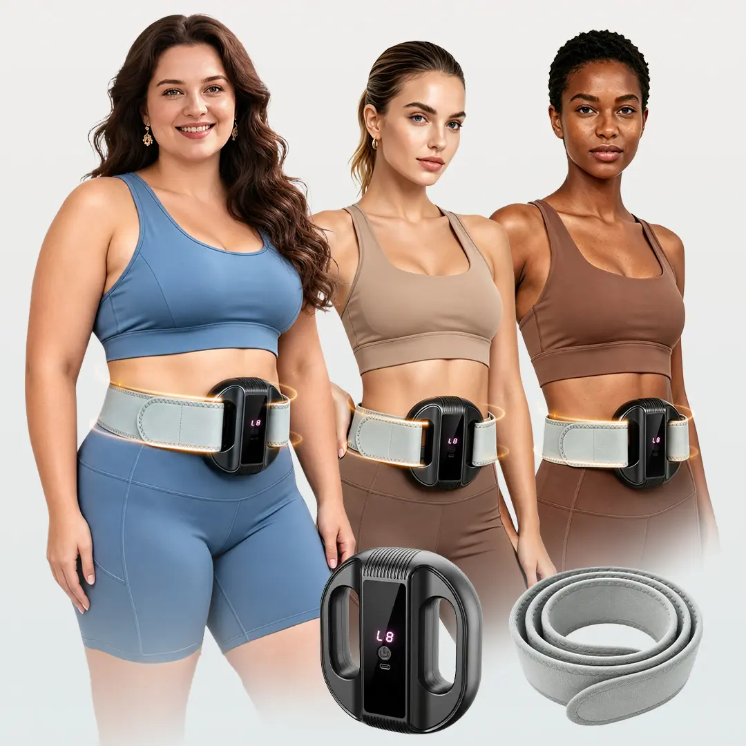 BENBO R10 Vibrating Body Massage Ring, Rechargeable Portable Relaxation Massager with Adjustable Strap, 9 Modes for Back, Shoulder, Leg and Daily Massage