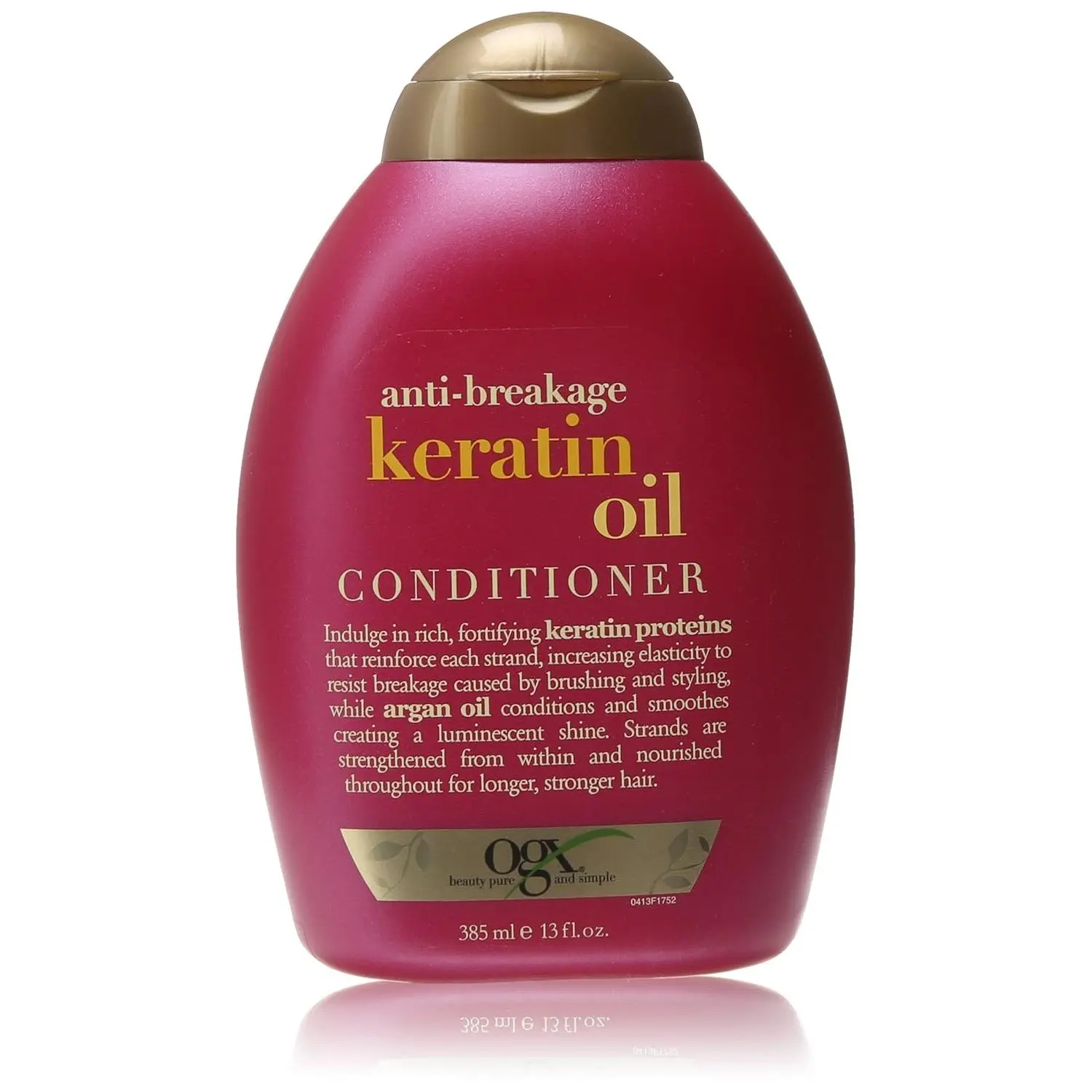 OGX Anti-Breakage Keratin Oil Conditioner, 13 Ounce Bottle Strengthening Conditioner with Argan Oil Sulfate-Free Surfactants