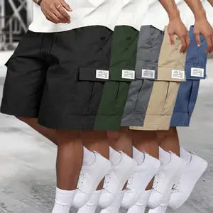 5 sets of men's short pants suits - brown, black and green checked pockets - versatile casual wear - 5 sets of daily wear short pants - men's work pants - short pants - spring style declaration - gift for him