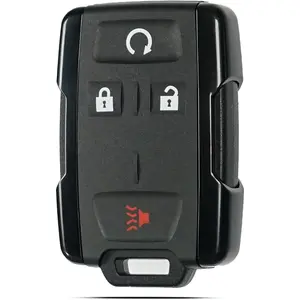 Key Fob Shell Case Replacement Fits for Chevrolet Colorado Chevy Silverado GMC Canyon Sierra 2014 2015 2016 2017 2018-2021 Keyless Entry Remote Control 4 Button Pad Cover Black M3N-32337100