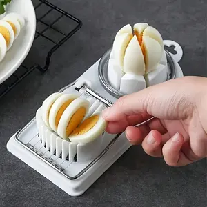 1 piece of household multi-functional egg cutter, suitable for hard-boiled eggs, 2-in-1 egg cutter/separator/dice cutter/slice cutter, kitchen accessory