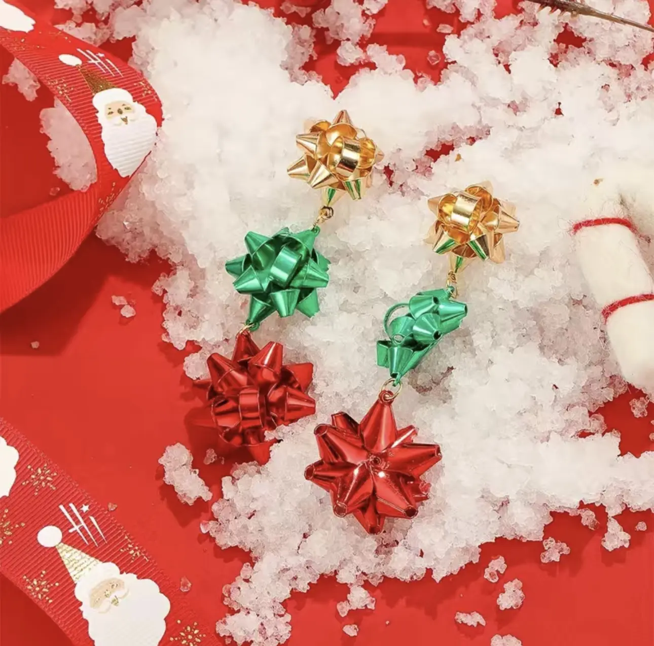 Christmas Bow Earrings