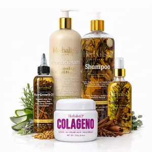 Herbalista Ultimate Hair Care Bundle – 5 Piece Botanical Hair System – Shampoo 1L + Conditioner 1L + Hair Growth Oil 120ml + Hair Tonic 250ml & Collagen Leave-In Treatment 250g – Nourishing Hair Care Set for Stronger, Fuller Looking Hair