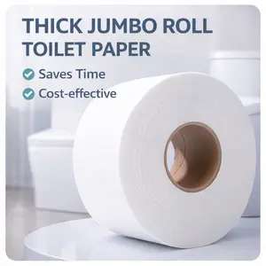 4pc/1pc Jumbo Roll Toilet Paper, 4-Ply Extra Thick, 600g Capacity, Long-Lasting & Easy Refill, Ideal for Home Use, Durable Toilet Paper Roll, Home Supplies