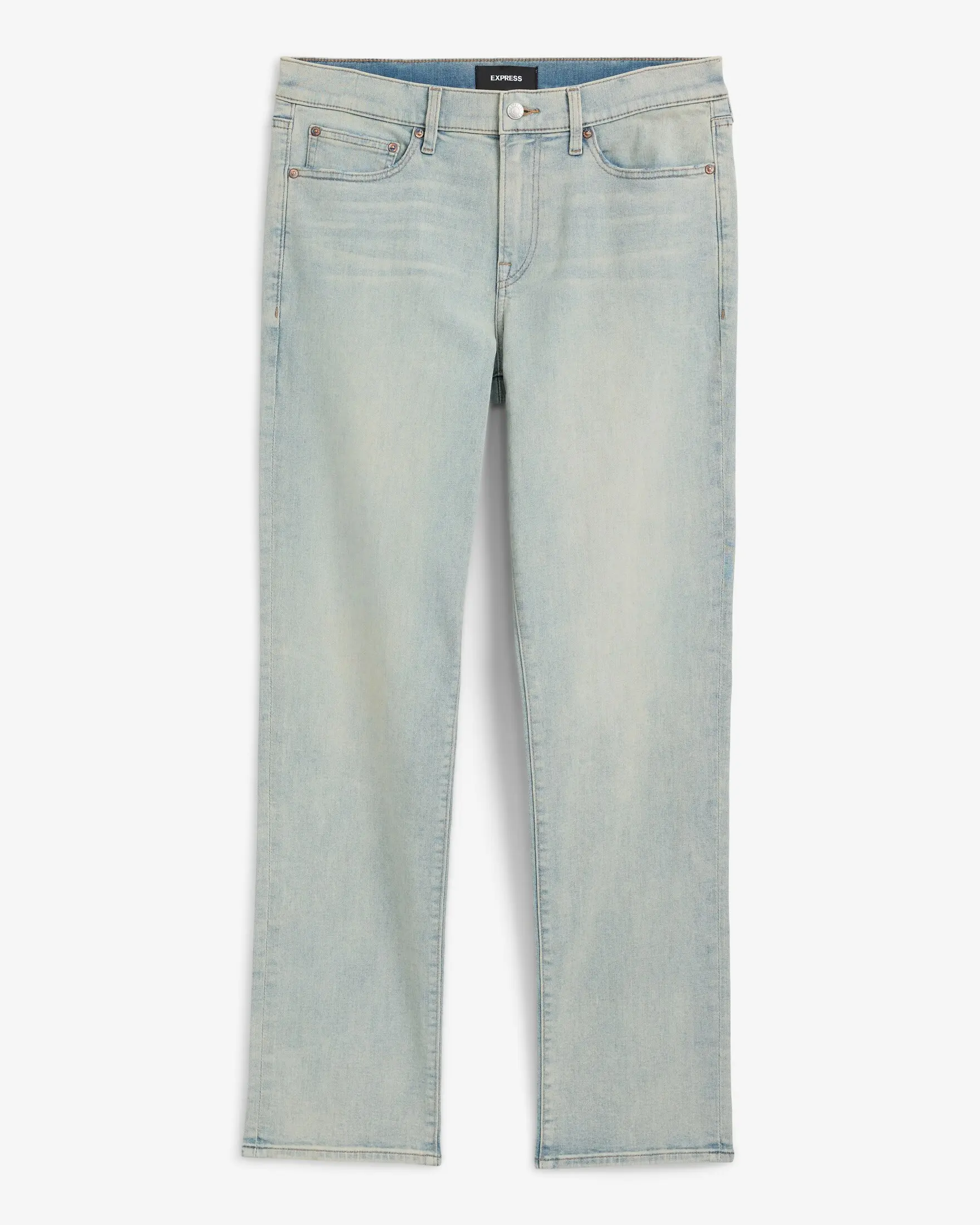 Express Straight Y2K Indigo Light Wash Jeans