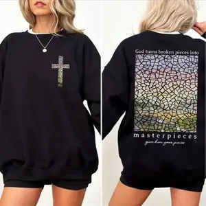 Christian Sweatshirts with Bible Verses - Faith Apparel for Men & Women | Jesus Sweater | Religious Gifts for Baptism, Easter & Church Events