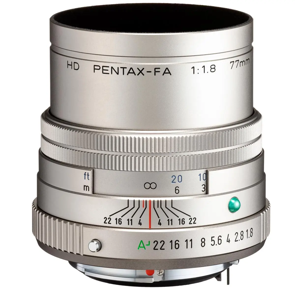 Pentax HD Pentax-FA 77mm f/1.8 Limited Camera Lens - Silver, Compatible with Cam, Aesthetic Digital Camera Photography Gear