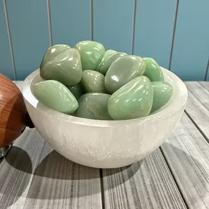 Green Aventurine Tumbled Stone 0.5”-1” for Jewelry & Home Decor - Unique Tiger Eye Gemstone with Strength & Courage Meaning - US World Greatest Stuff Shop Quality