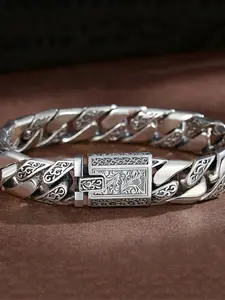 Vintage Bracelet, Punk Style Stainless Steel Bracelet for Men, Fashion Jewelry for Party, Daily Decor, Trendy All-match & Exquisite Jewelry for Birthday Gift, High Quality Bracelet, Copper Bracelet