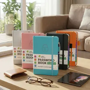 Premium Faux Leather Password Book with A-Z Tabs - 5.9" X 3.9" Compact Hardcover Organizer for Website Logins, Passwords & Notes - Secure Binding, Durable Design for Office & Home Use, Password Book for Passwords, Secure Note Taking, Professional Look