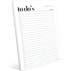 Notepad A5 Size (8.3"x5.8")  Thick Paper With Cardboard  Support, Undated Daily Planner Notepad, Daily  Notebook, Ruled Pages, Checkboxes, Deadline Column.