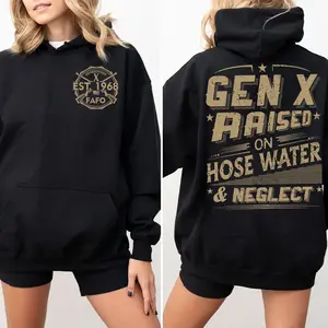 Gen X Army Custom Year Hoodie Version The Badass Generation, Custom Year Of Birth Shirt, Generation X Hoodie 100% Cotton Top Unisex Comfort Womenswear