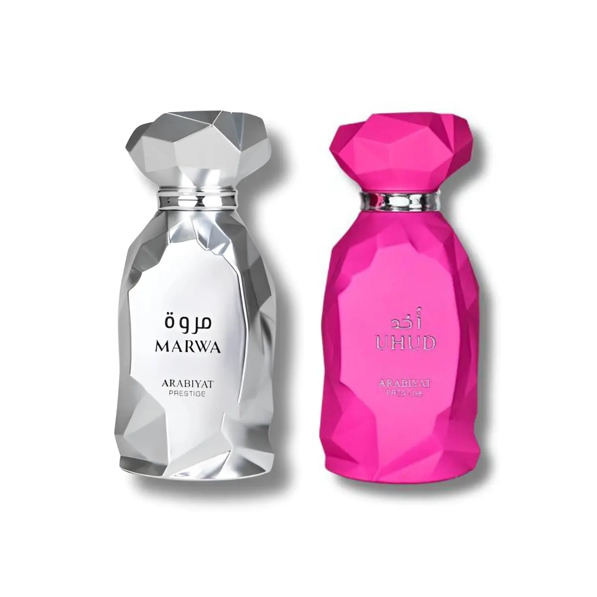 Arabiyat Prestige Marwa & Uhud 2-Piece Long-Lasting Arabic Perfume Set, Eau De Parfum (EDP) Fragrance with Spicy Oud & Fresh Floral Scents, 3.4 fl oz, Arabic Perfume Fragrance, Edp Fragrances