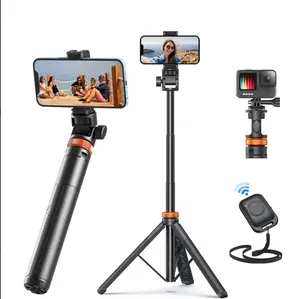 62" Phone Tripod, Tripod for iPhone / Android & Selfie Stick Tripod with Remote, Upgraded iPhone Tripod Stand & Travel Tripod, Solidest Cell Phone Tripod Compatible with iPhone 16/15/14/13