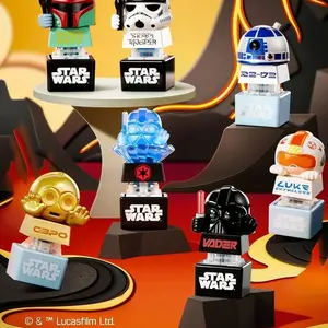 MINISO Star Wars Series Keycap Figure Blind Box, Officially Licensed Lucasfilm Collectible, 7 Detailed Keycap-Style Minifigures (6 Regular + 1 Rare Hidden), Guaranteed Full Set in 6-Box Case, Ultimate Gift for Star Wars Fans and Desk Display