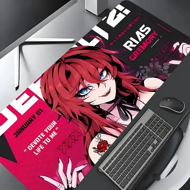 Dark Cool Anime Girl Design Extra Large Gaming Anime Mousepad, Computer Mouse Pad, Desk Decor and Protection Mat, Desk Accessories, Rubber Anti-Slip Edge for Work, Various Sizes for Laptops and Desktops, Great Gift for Kids