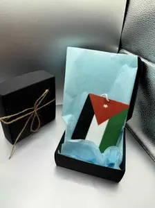 Luxury Jordan Flag Car Air Freshener | 4x3 Inch Hanging Design | Premium Long-Lasting Scents