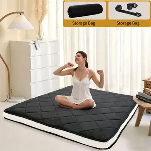 【Summervibes】[Extra Storage Bag] Lilypelle Japanese Floor Mattress Futon Mattress, Foldable Mattress Topper Thicken Tatami Mat Roll Up Mattress, Folding Sleeping Pad Breathable Floor Lounger Guest Bed for Camping Couch, Twin Full Queen Durable Memory Foam