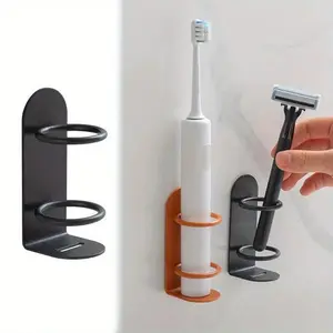 Wall-Mounted Electric Toothbrush Holder Holder Punch-free Razor Holder Storage Shelf Toothbrush Organizer Bathroom Accessories