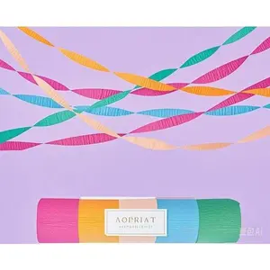 Vibrant Rainbow Crepe Streamers for Party Decorations, Colorful Hanging Backdrop for Christmas Birthdays Weddings, Reusable Festive Decoration, Assorted Colors for Baby Showers and Bachelorette Gifts Mint