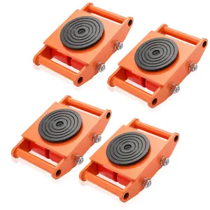 Garvee Heavy Duty Machinery Skate Dolly - 4 Wheel 360° Rotating Mobile Platform with Non-Slip Tray for Equipment Moving, Jobsite Boxes, Containers & Workshop Tools - Industrial Grade Carbon Steel for Factory