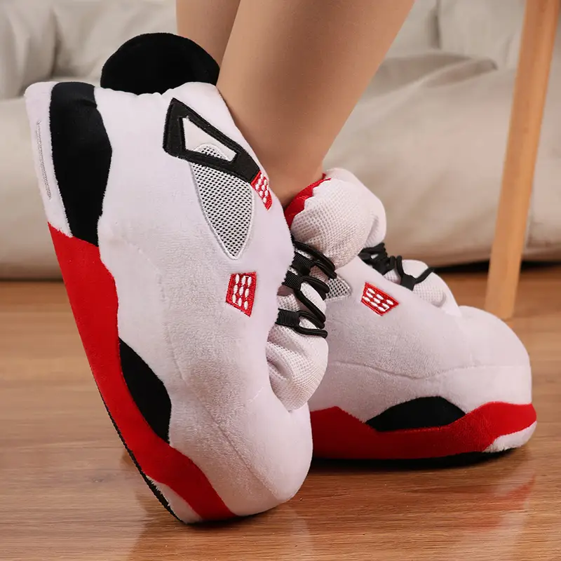 Fashionable Women Sneaker Slippers, Warm Soft Comfortable House Shoes Trendy Comfy Home Slides One Size for Adult and Kids