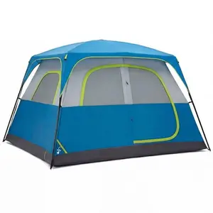 Gianna 6 Person Waterproof & Windproof Family Camping Tent with Large Interior, Easy Setup Cabin Tent with Mesh Windows & Skylights, Portable Outdoor Tent for Camping